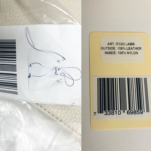 NWT Italian Lambskin Leather Bucket Bag - Picture 2 of 8